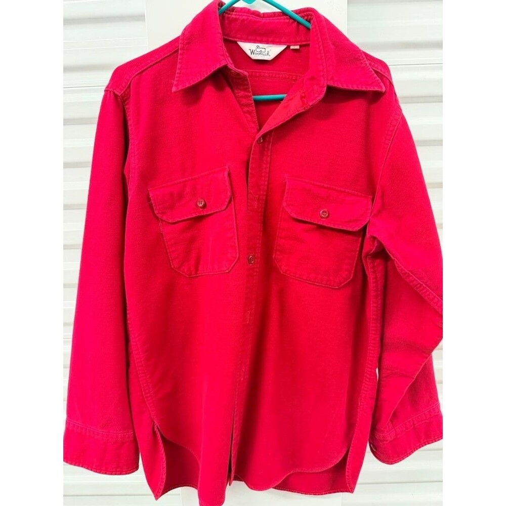 Woolrich Red Button-Up Long Sleeve Shirt
